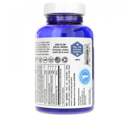 Для улучшения сна Trace Minerals Research NaturalRest Plus+ 60 таб