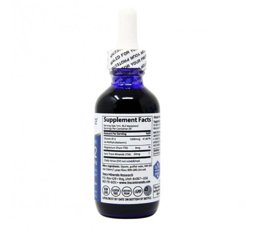 Іонний вітамін B12 Trace Minerals Research Liquid Ionic B12 1000 мк 59 мл виноград