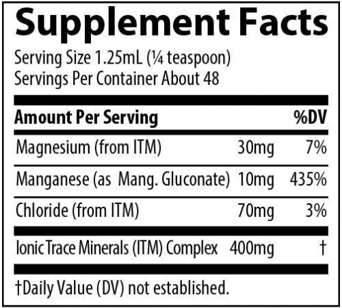 Іонний марганець Trace Minerals ResearchLiquid Ionic Manganese 10 мг 59 мл