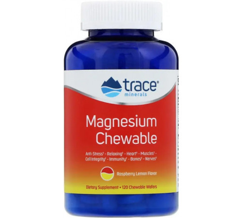 Магний Trace Minerals Research Magnesium Chewable 120 жев таб малина-лимон