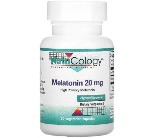 Мелатонін Nutricology Melatonin 20 мг 60 капс