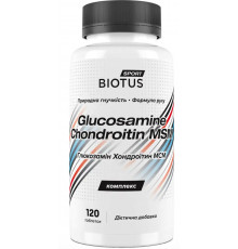 Глюкозамін Хондроїтин МСМ Biotus Glucosamine Chondroitin MSM 120 таб