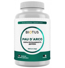 По д'арко (кора мурашиного дерева) Biotus Pau D'Arco 500 мг 100 капс