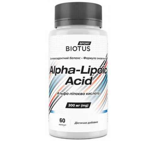 Альфа-ліпоєва кислота Biotus  Alpha Lipoic Acid 60 капс