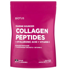 Колаген морський + гіалуронова кислота + вітамін C Biotus Marine Sourced Collagen Peptides + Hyaluronic Acid + Vitamin C 206 г