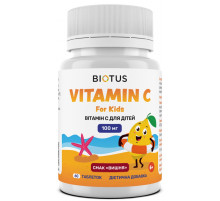 Вітамін С для дітей Biotus Vitamin C For Kids 60 таб вишня