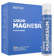 Магній цитрат Biotus Magnesium Liquid 10 флаконів по 20 мл вишня