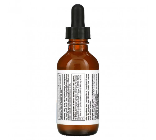 Вітаміни D3 та K2 KAL Vitamin D-3 K-2 Drop Ins 59 мл цитрус