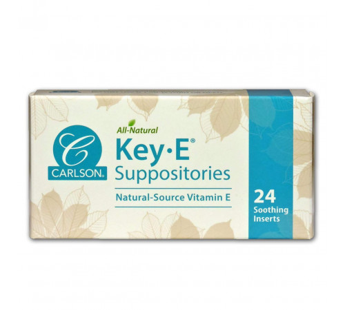 Свічки з вітаміном Е Carlson Key &bullʼE Suppositories 24 шт