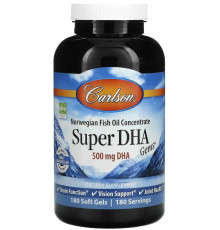 Рибʼячий жир Carlson Super-DHA Gems 500 мг 180 капс