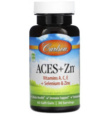 Вітаміни А, С, Е плюс цинк Carlson  Aces + Zn 60 капс