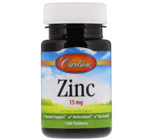 Цинк глюконат Carlson Zinc 15 мг 100 таб