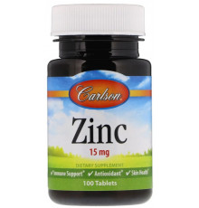 Цинк глюконат Carlson Zinc 15 мг 100 таб