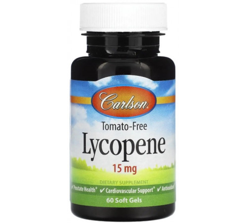 Лікопін Carlson Lycopene 15 мг 60 гел капс