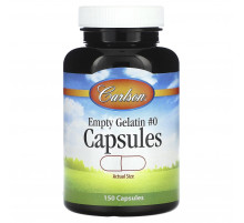 Желатинова капсула середня # 0 Carlson Empty Gelatin Capsule Medium # 0 150 капс