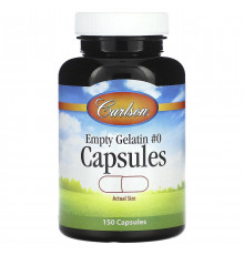 Желатинова капсула середня # 0 Carlson Empty Gelatin Capsule Medium # 0 150 капс