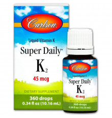 Вітамін К-2 (менахінон) Carlson Super Daily K2 45 мкг 10,16 мл