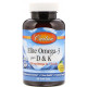 Омега 3 + вітамін Д3 і вітамін К Carlson Omega-3 Plus D & K 60 гел капс лимон