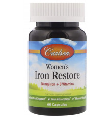 Залізо для жінок Carlson Womenʼs Iron Restore 60 кап
