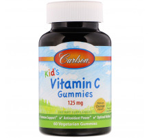 Витамин С для детей Carlson Kid's Vitamin C Gummies 60 жевательных конфет апельсин