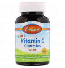 Вітамін С для дітей Carlson Kid's Vitamin C Gummies 60 жувальних цукерок апельсин
