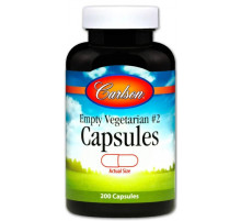 Пустые растительные капсулы No2 Carlson Capsules 200 шт.