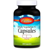 Порожні рослинні капсули №1 Carlson Capsules 200 шт