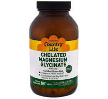 Магний глицинат Country Life Chelated Magnesium Glycinate 400 мг 180 таб