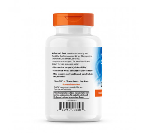 Глюкозамін хондроїтин з OptiMSM Doctorʼs Best Glucosamine Chondroitin MSM 120 вег капс