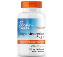 Коензим Q10 з біоперіном Doctor's Best CoQ10 with BioPerine 100 мг 60 гел капс