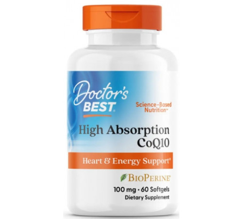 Коензим Q10 з біоперіном Doctor's Best CoQ10 with BioPerine 100 мг 60 гел капс