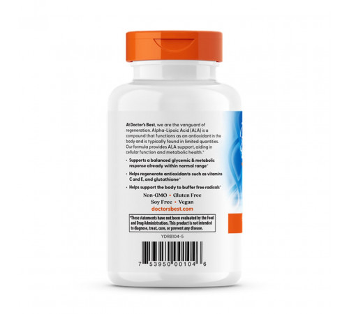 Альфа-ліпоєва кислота Doctorʼs Best Alpha Lipoic Acid 150 мг 120 вег капс