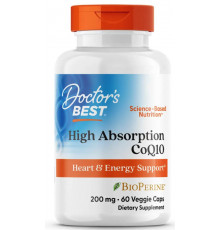 Коензим Q10 Doctorʼs BestCoQ10 with BioPerine 200 мг 60 вег капс