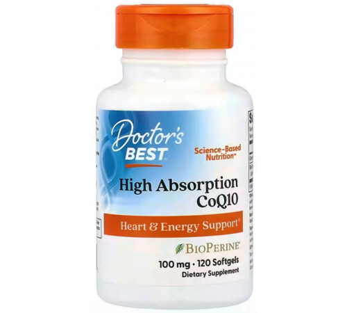 Коензим Q10 Doctorʼs Best CoQ10 100 мг 120 гел капс