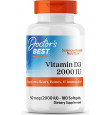 Вітамін Д3 Doctorʼs Best Vitamin D3 50 мкг (2000 МО) 180 гел капс