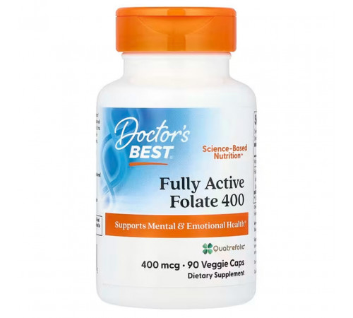 Фолат з Quatrefolic Doctorʼs Best Folate 400 мкг 90 капс