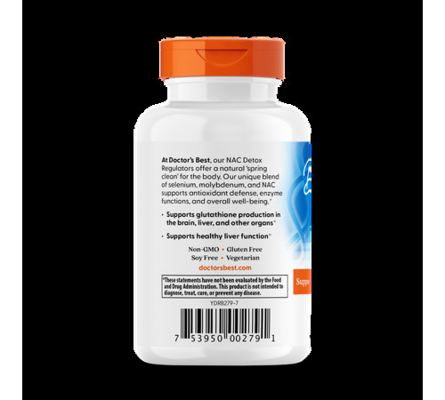 Ацетилцистеїн Doctorʼs Best NAC Detox Regulators 60 капс