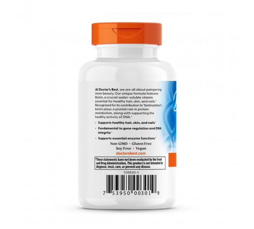 Біотин Doctorʼs Best Biotin 5000 мкг 120 капс