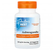 Ашваганда Doctorʼs Best Ashwagandha 250 мг 60 вкапс