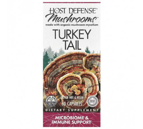 Траметес різнокольоровий Host Defense Turkey Tail Fungi Perfecti 60 капс