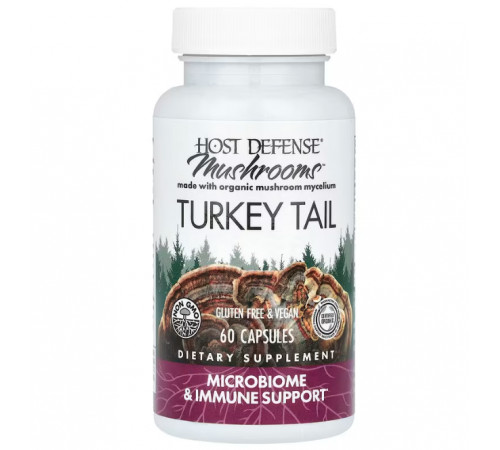Траметес різнокольоровий Host Defense Turkey Tail Fungi Perfecti 60 капс