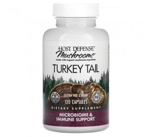 Трутовик різнокольоровий Host Defense Turkey Tail Fungi Perfecti 120 капс