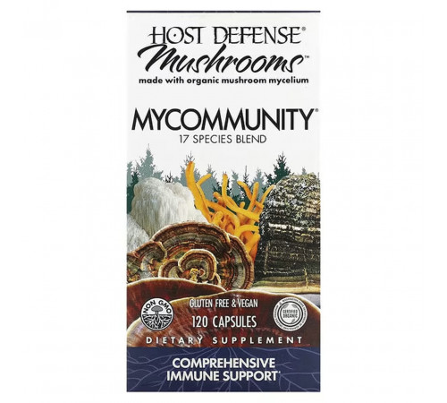 Захист імунітету Host Defense MyCommunity Fungi Perfecti 120 вег капс
