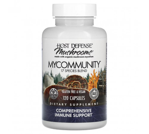 Захист імунітету Host Defense MyCommunity Fungi Perfecti 120 вег капс