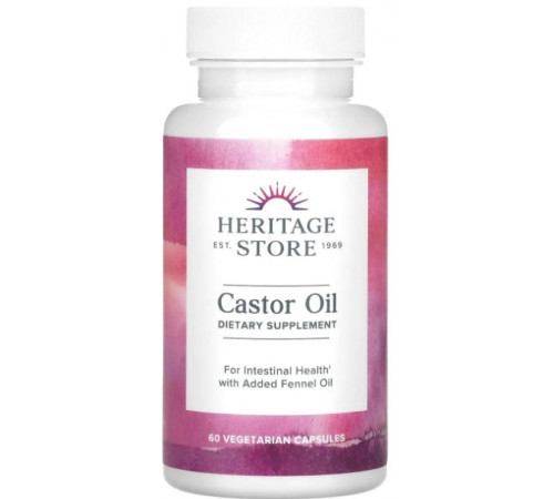 Касторова олія Heritage Products Castor Oil 725 мг 60 капс