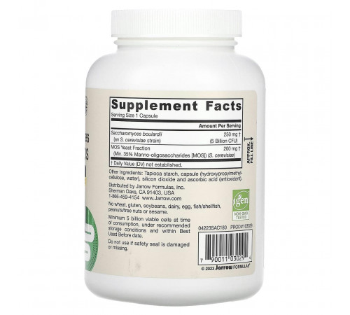 Пробіотик сахароміцети Jarrow Formulas Saccharomyces 180 капс