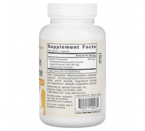 Фітосоми куркумина Jarrow Formulas Curcumin Phytosome 500 мг 120 капс