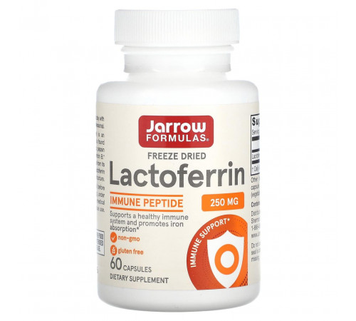 Лактоферин Jarrow Formulas Lactoferrin 250 мг 60 капс