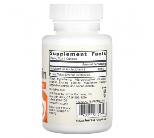 Лактоферин Jarrow Formulas Lactoferrin 250 мг 60 капс