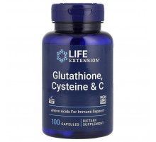 Глутатіон, цистеїн та вітамін С Life Extension Glutathione Cysteine & C100 капс